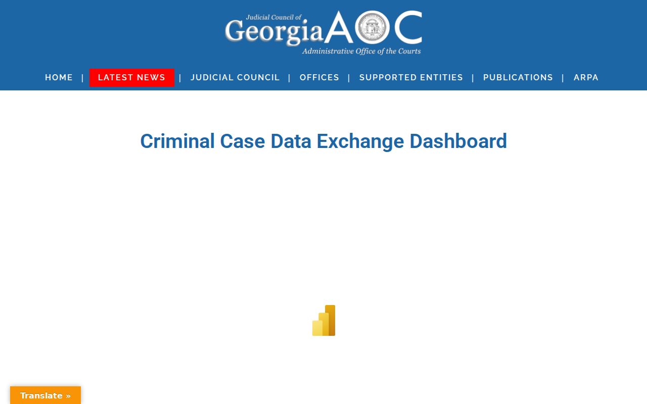 Terrell County criminal docket reporting dashboard
