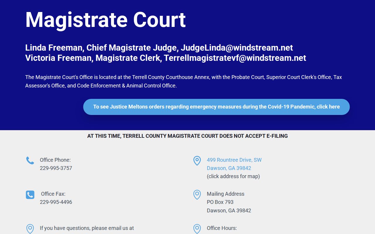 Terrell County traffic ticket Magistrate Court distinction